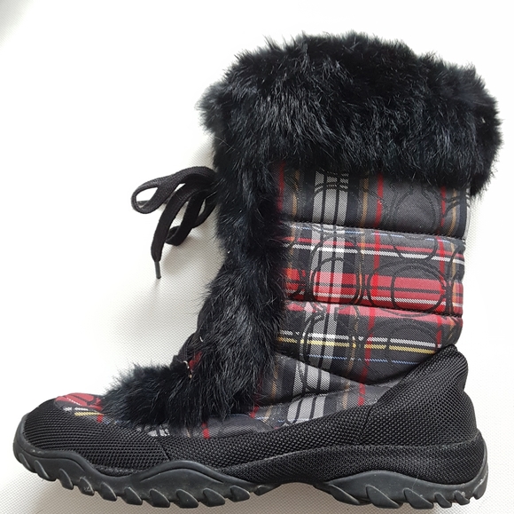 COACH Authentic Jennie Tartan Fur Logo Monogram - Picture 3 of 8